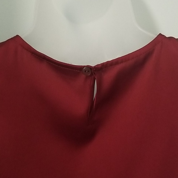 MEXX satin wine sleeveless blouse - Picture 4 of 5